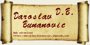 Daroslav Bunanović vizit kartica
